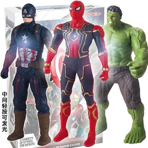Marvel Hero Glowing Action Figure – 17cm Spiderman, Iron Man, or Hulk Model Toy for Kids