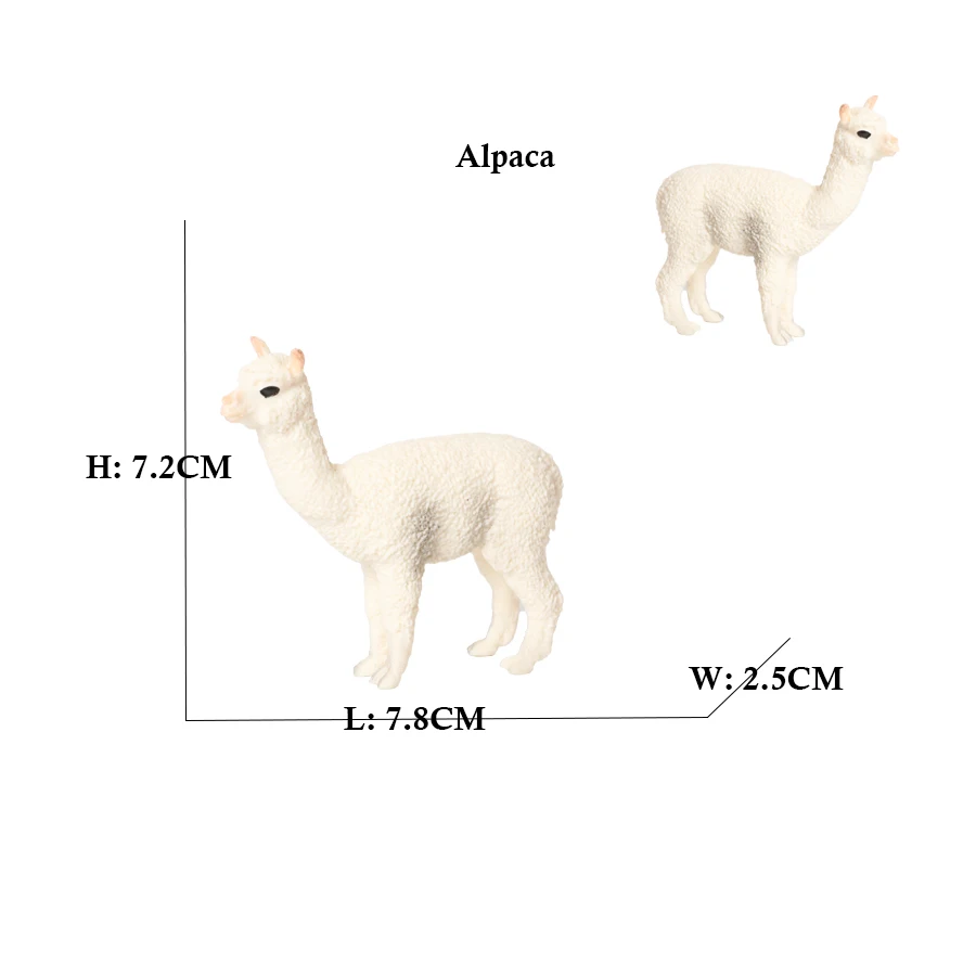 Realistic White Alpaca Llama Figurine – Cute Camel Model for Desk Decor & Educational Play - Image 48