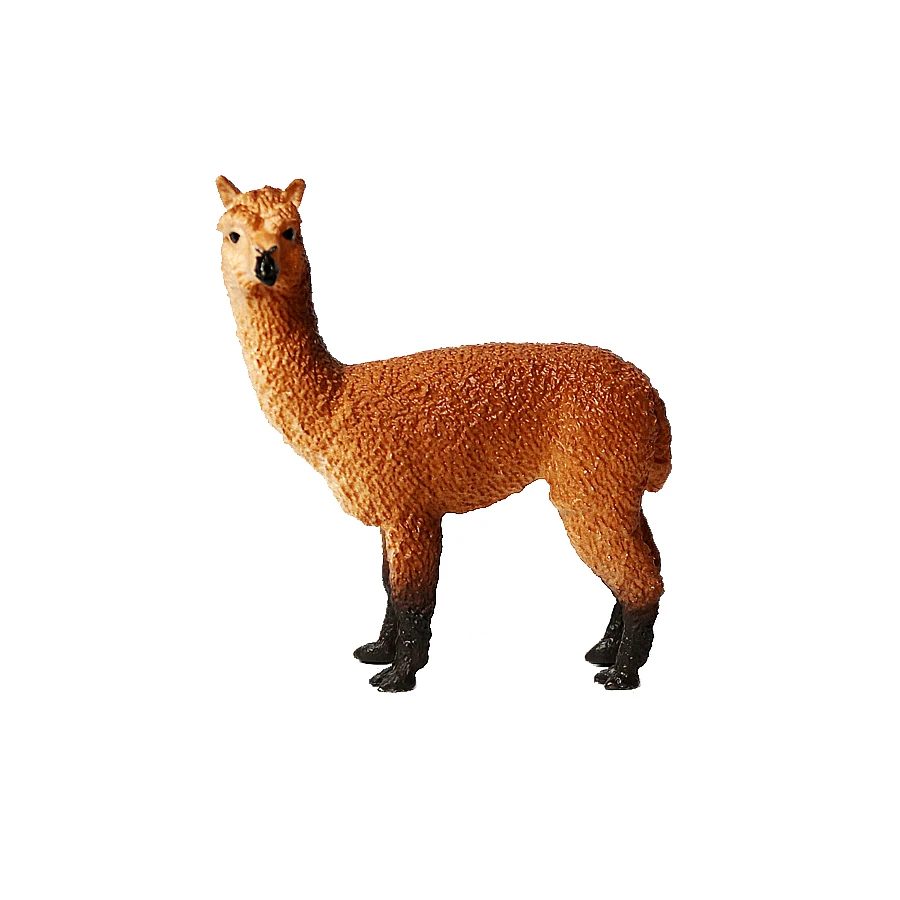 Realistic White Alpaca Llama Figurine – Cute Camel Model for Desk Decor & Educational Play - Image 4