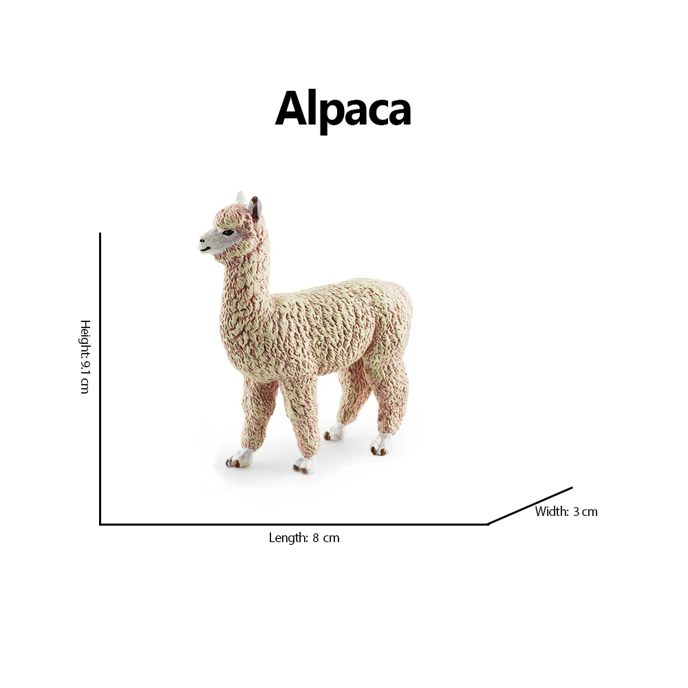 Realistic White Alpaca Llama Figurine – Cute Camel Model for Desk Decor & Educational Play - Image 43