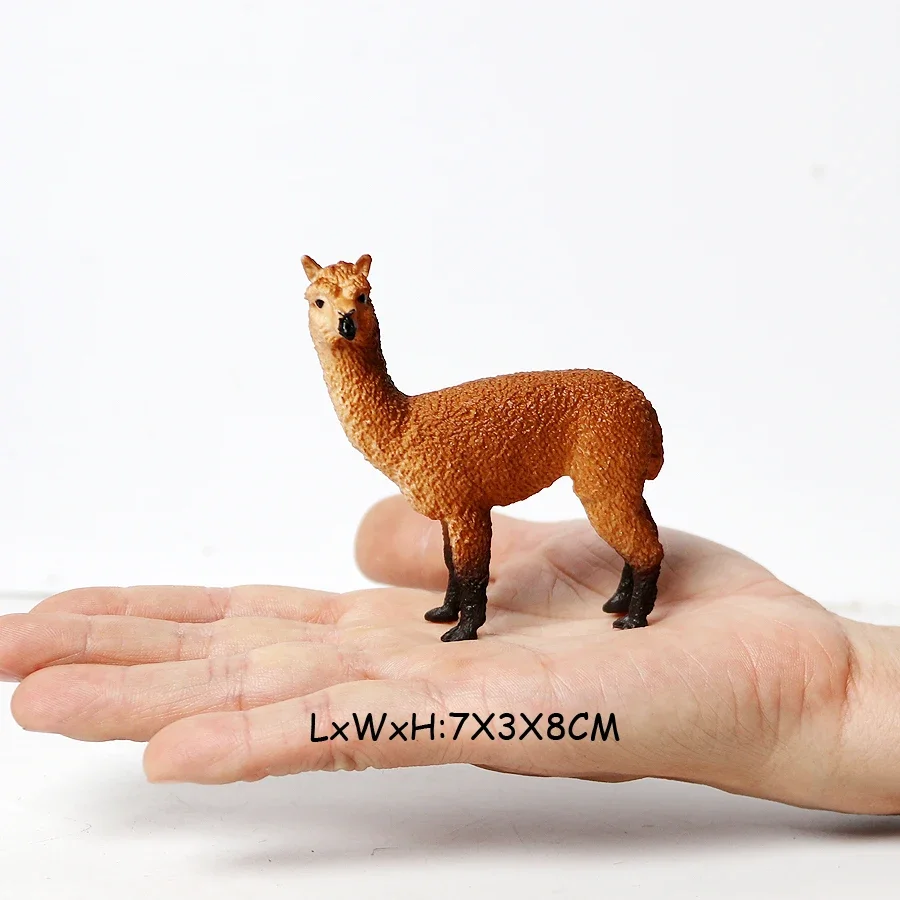 Realistic White Alpaca Llama Figurine – Cute Camel Model for Desk Decor & Educational Play - Image 26