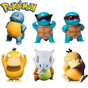 8-10cm Pokemon Action Figure Car Model Ornaments Squirtle Psyduck Cubone Cute Anime Collection Decoration Children Birthday Gift