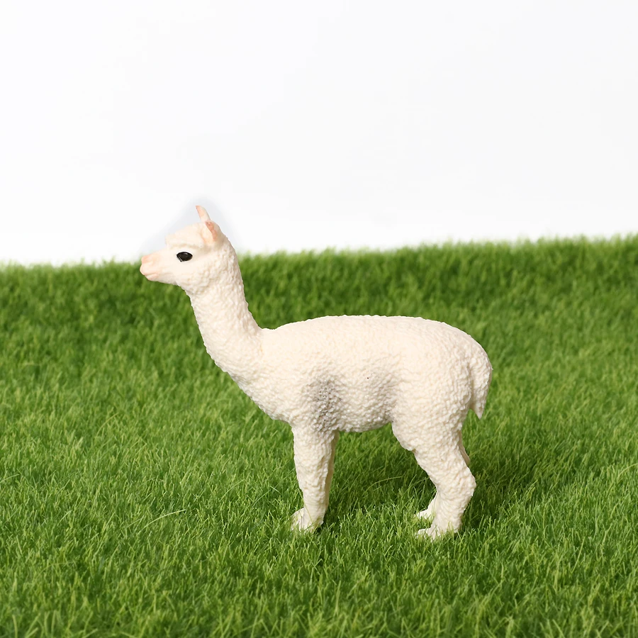 Realistic White Alpaca Llama Figurine – Cute Camel Model for Desk Decor & Educational Play - Image 40