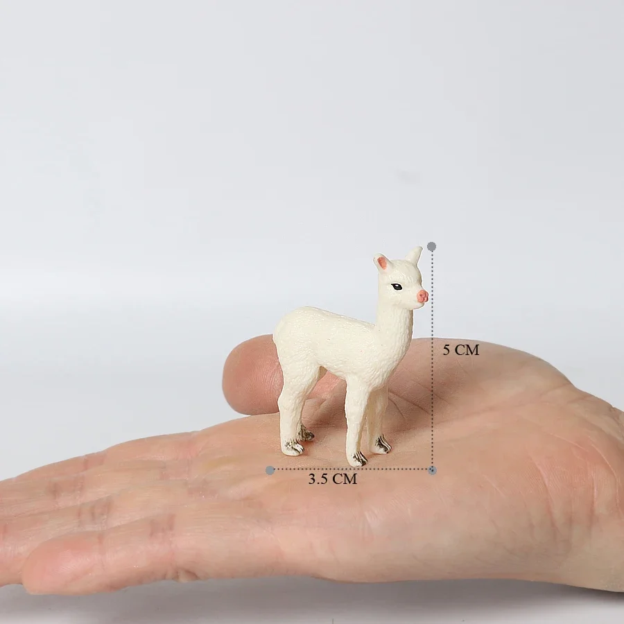 Realistic White Alpaca Llama Figurine – Cute Camel Model for Desk Decor & Educational Play - Image 31