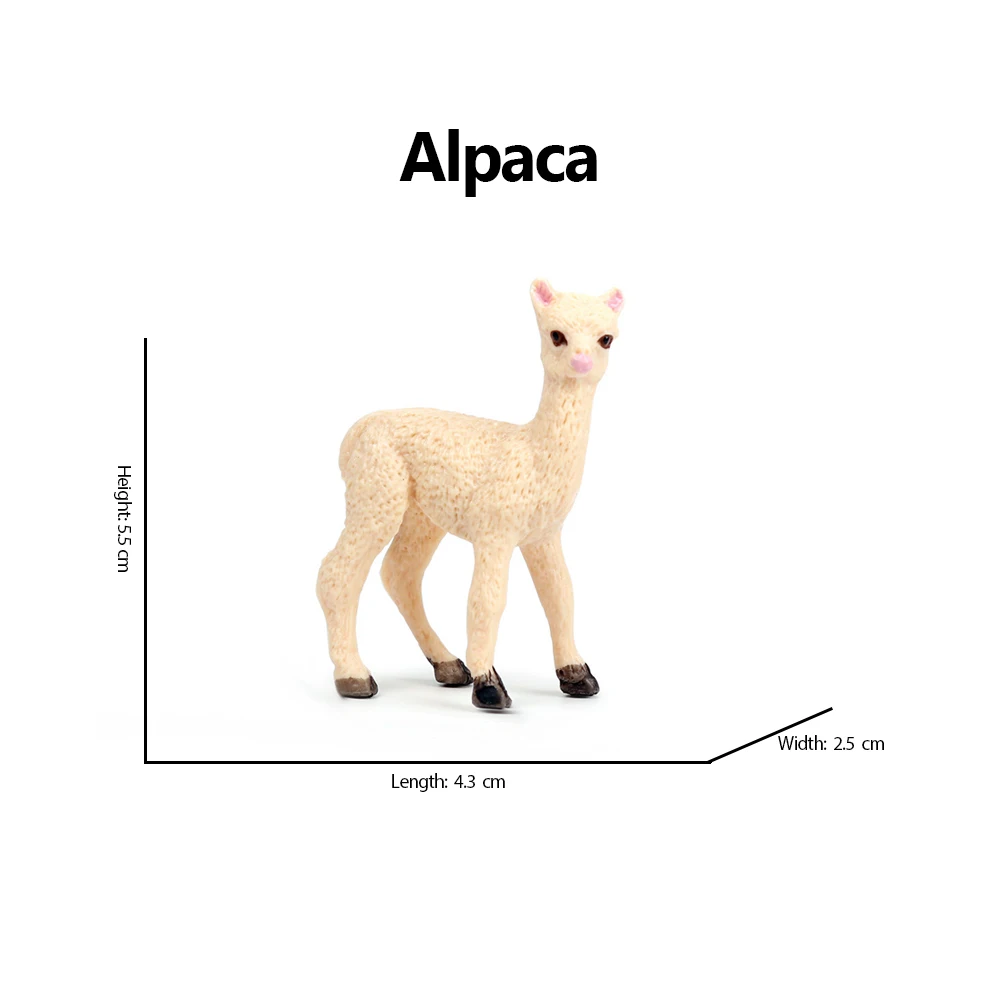 Realistic White Alpaca Llama Figurine – Cute Camel Model for Desk Decor & Educational Play - Image 35