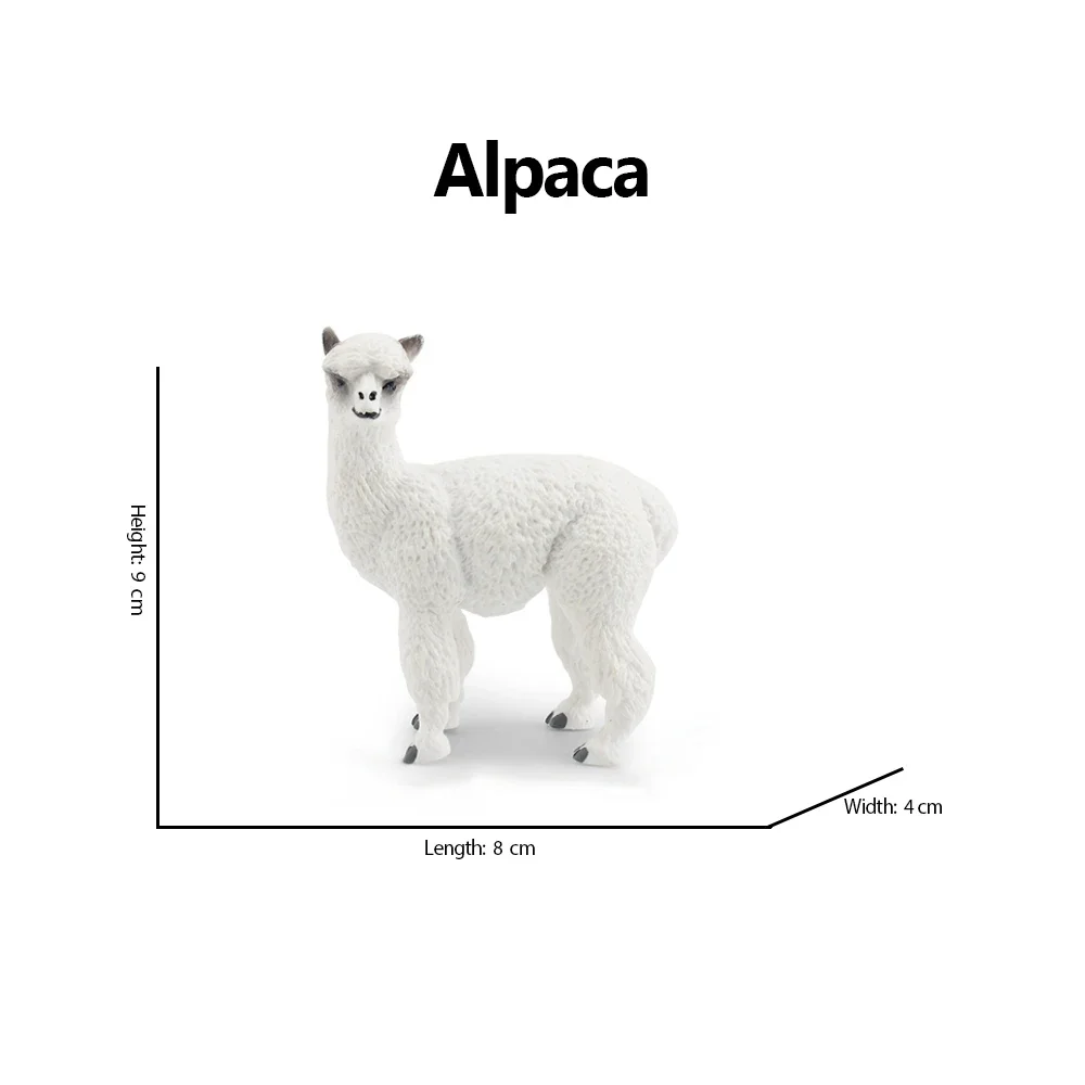 Realistic White Alpaca Llama Figurine – Cute Camel Model for Desk Decor & Educational Play - Image 14
