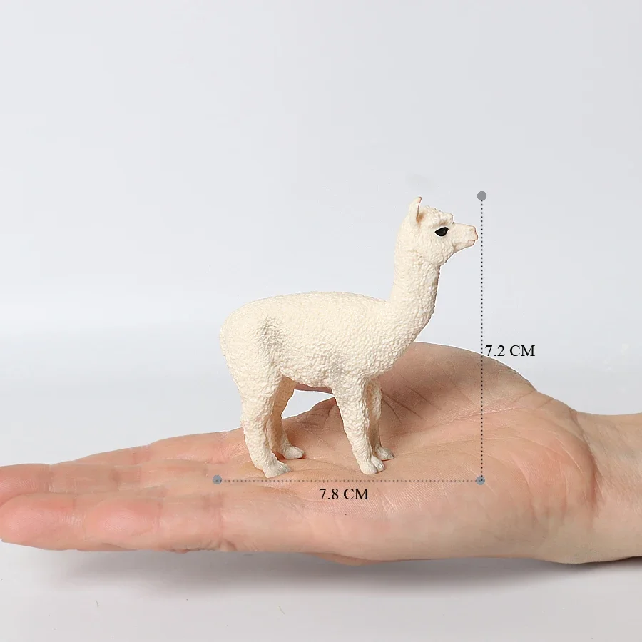 Realistic White Alpaca Llama Figurine – Cute Camel Model for Desk Decor & Educational Play - Image 20
