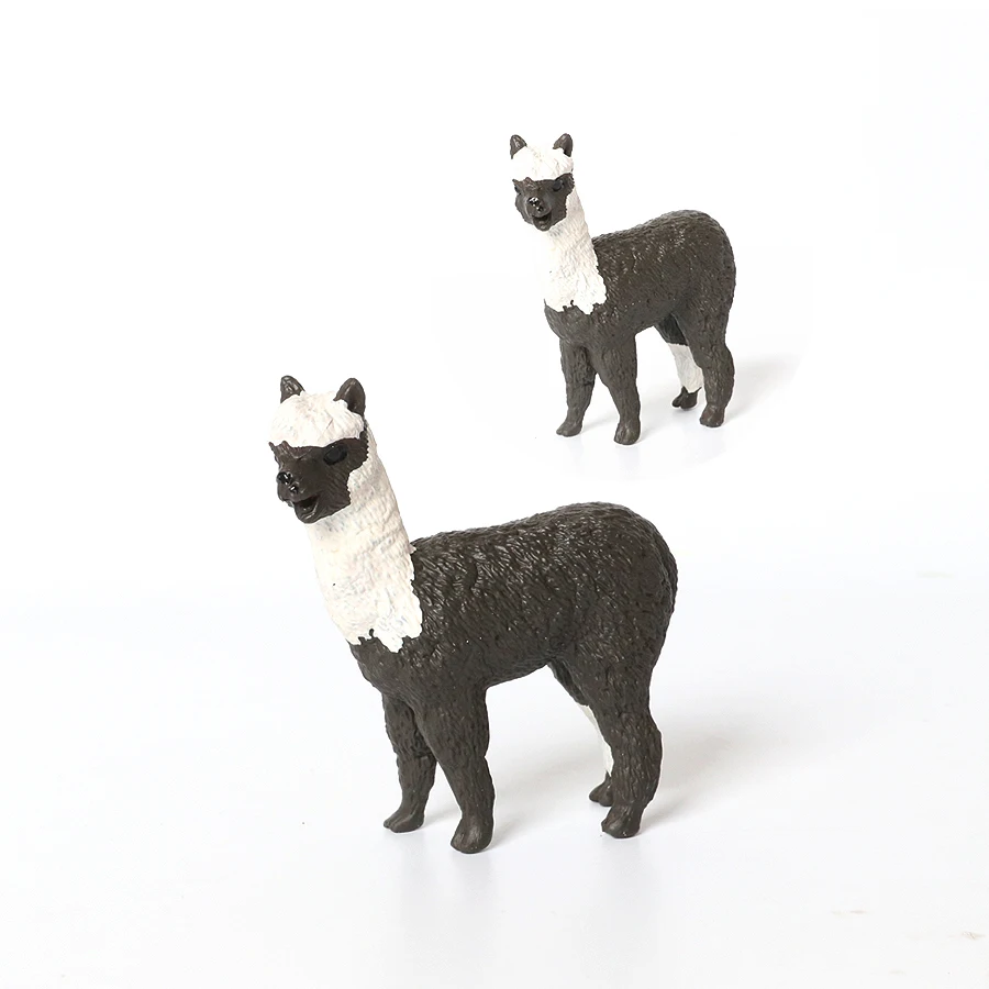 Realistic White Alpaca Llama Figurine – Cute Camel Model for Desk Decor & Educational Play - Image 3