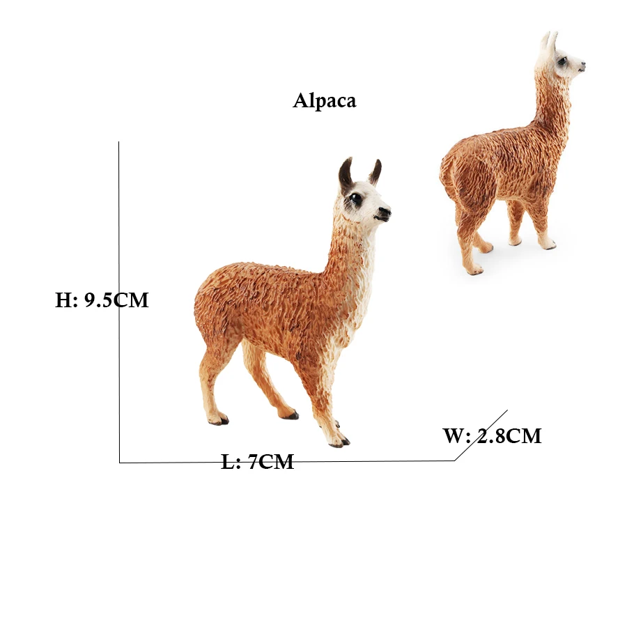Realistic White Alpaca Llama Figurine – Cute Camel Model for Desk Decor & Educational Play - Image 46