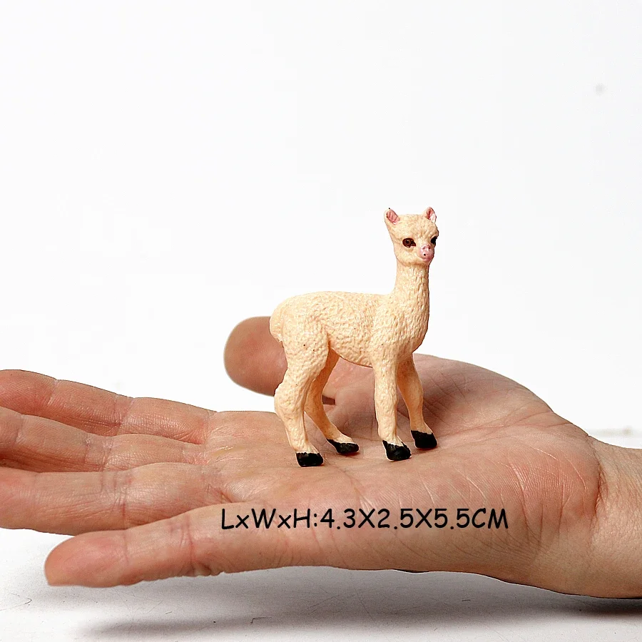 Realistic White Alpaca Llama Figurine – Cute Camel Model for Desk Decor & Educational Play - Image 28
