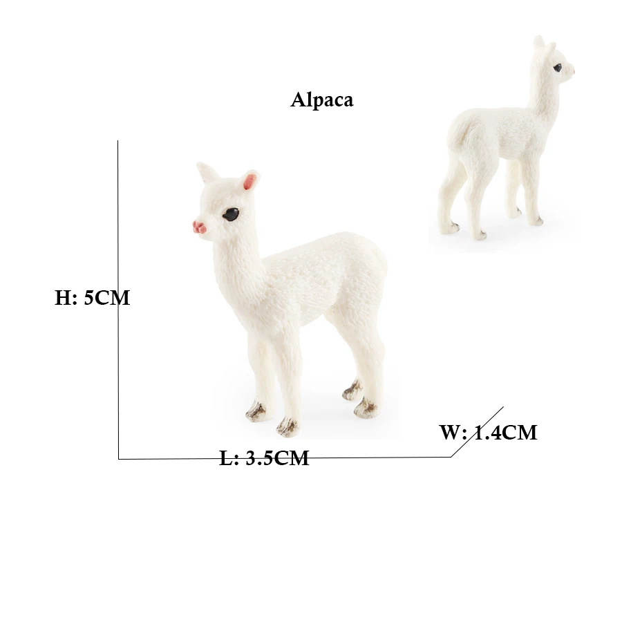 Realistic White Alpaca Llama Figurine – Cute Camel Model for Desk Decor & Educational Play - Image 45