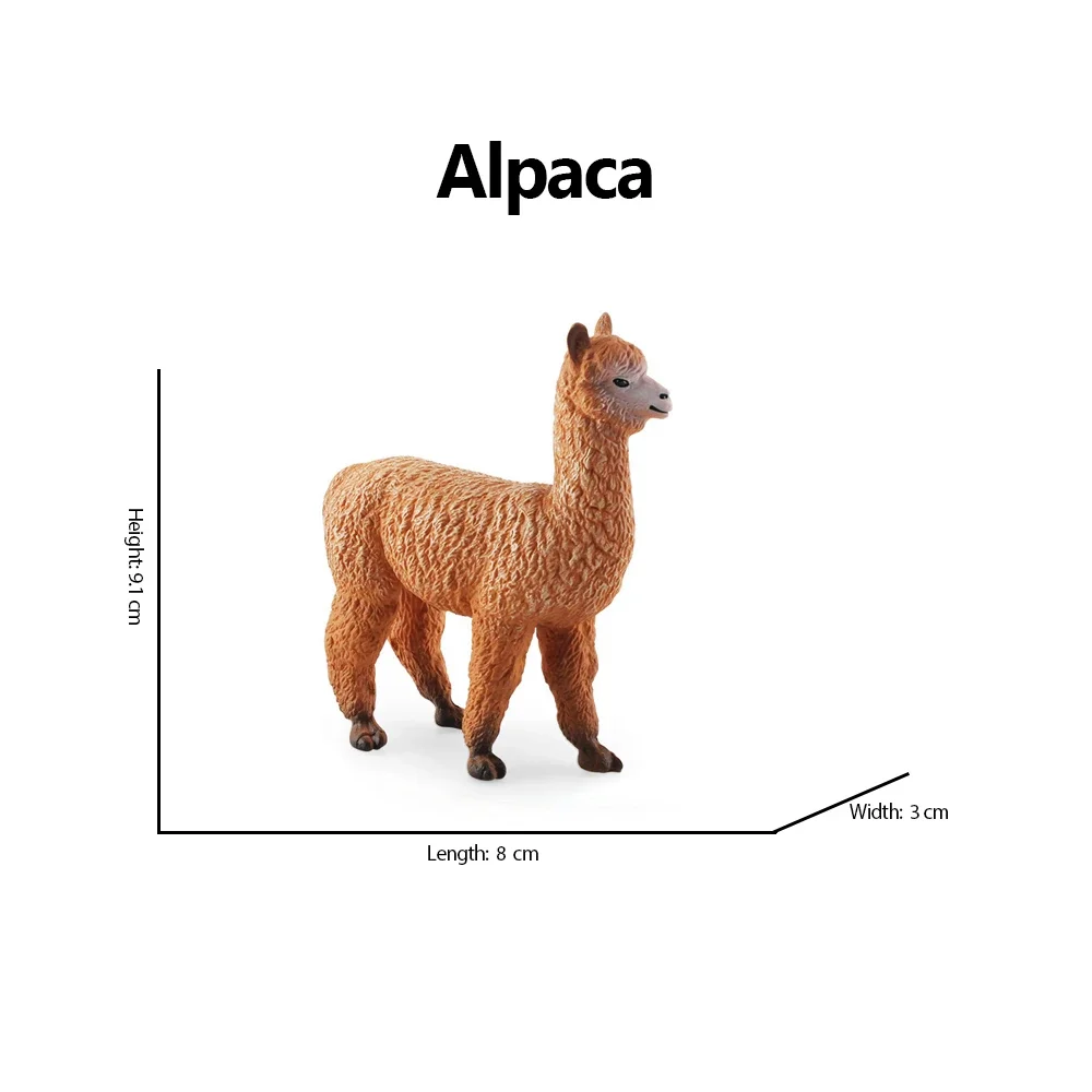 Realistic White Alpaca Llama Figurine – Cute Camel Model for Desk Decor & Educational Play - Image 32