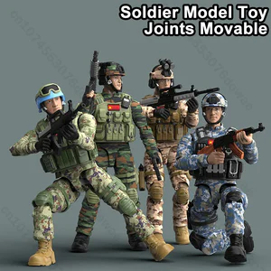1STK Soldier Model Toy Joints Movable Free Action