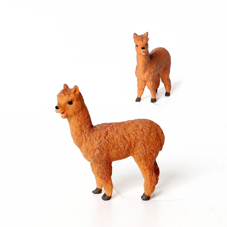 Realistic White Alpaca Llama Figurine – Cute Camel Model for Desk Decor & Educational Play - Image 2