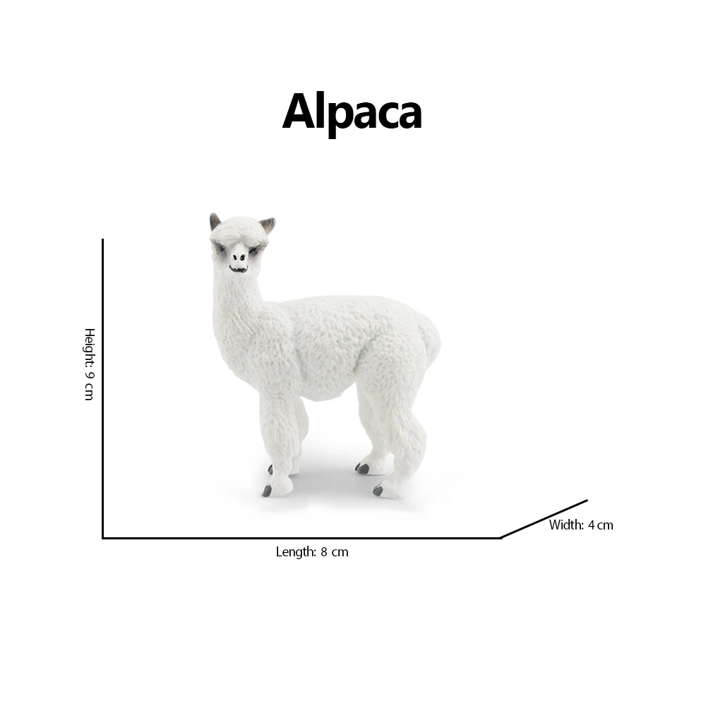 Realistic White Alpaca Llama Figurine – Cute Camel Model for Desk Decor & Educational Play - Image 44