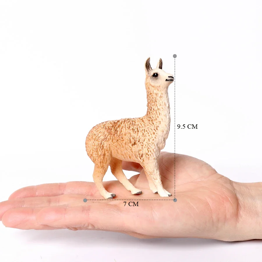 Realistic White Alpaca Llama Figurine – Cute Camel Model for Desk Decor & Educational Play - Image 24