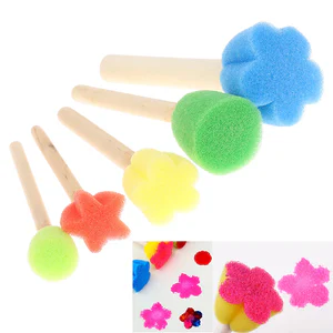 Kids Toddler Sponge Stamp Brush Kits – Flower Drawing Toys