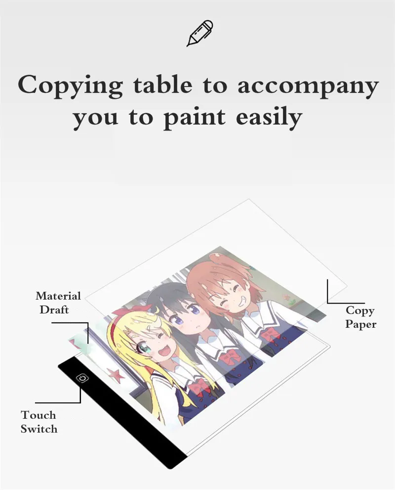 A4 Dimmable LED Drawing Tracing Board – Light Box for Kids Art, Sketching & Diamond Painting - Image 12