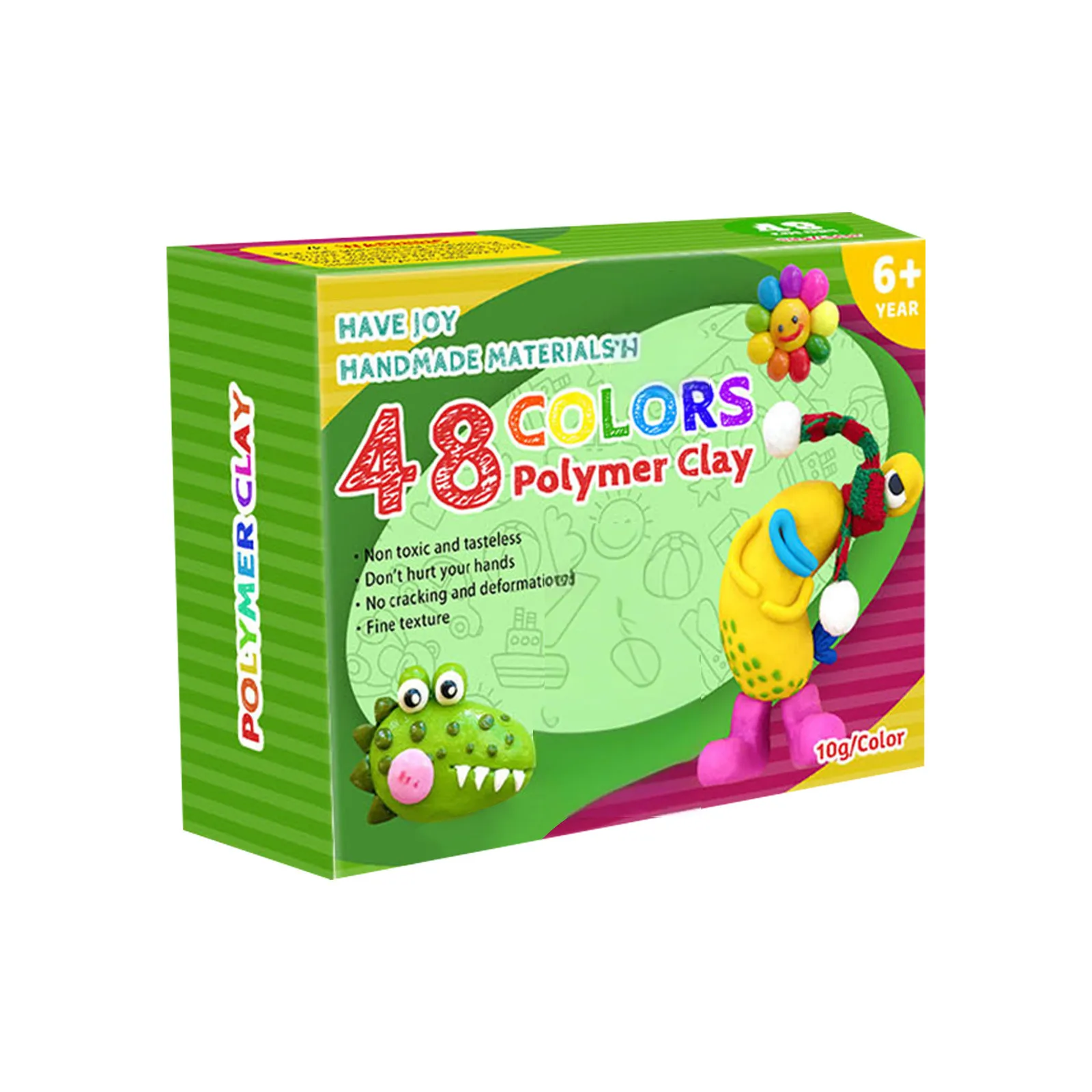 DIY Oven Bake Polymer Clay Kit – Colorful Blocks with Tools for Jewelry & Crafts - Image 7