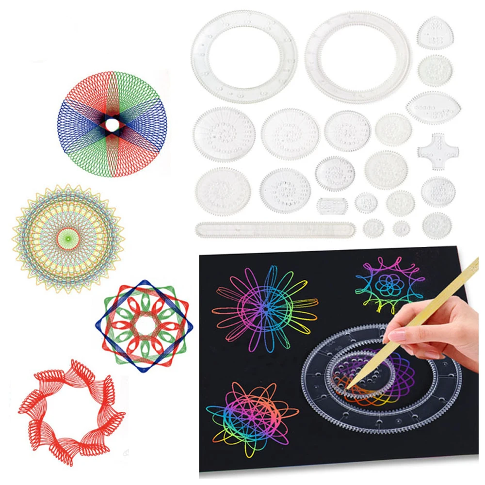Geometric Spirograph Drawing Kit – Creative Gear Wheel Art Set for Kids - Image 27