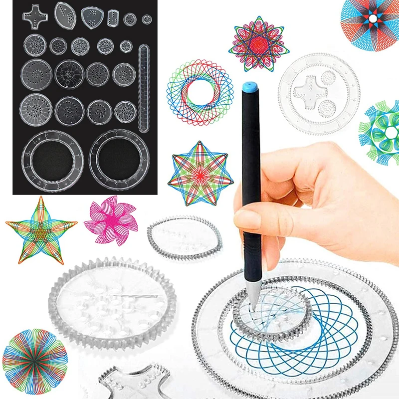 Geometric Spirograph Drawing Kit – Creative Gear Wheel Art Set for Kids - Image 22