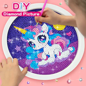 DIY Diamond Painting Kit – Cute Unicorn Design with Frame (5D Art Craft)