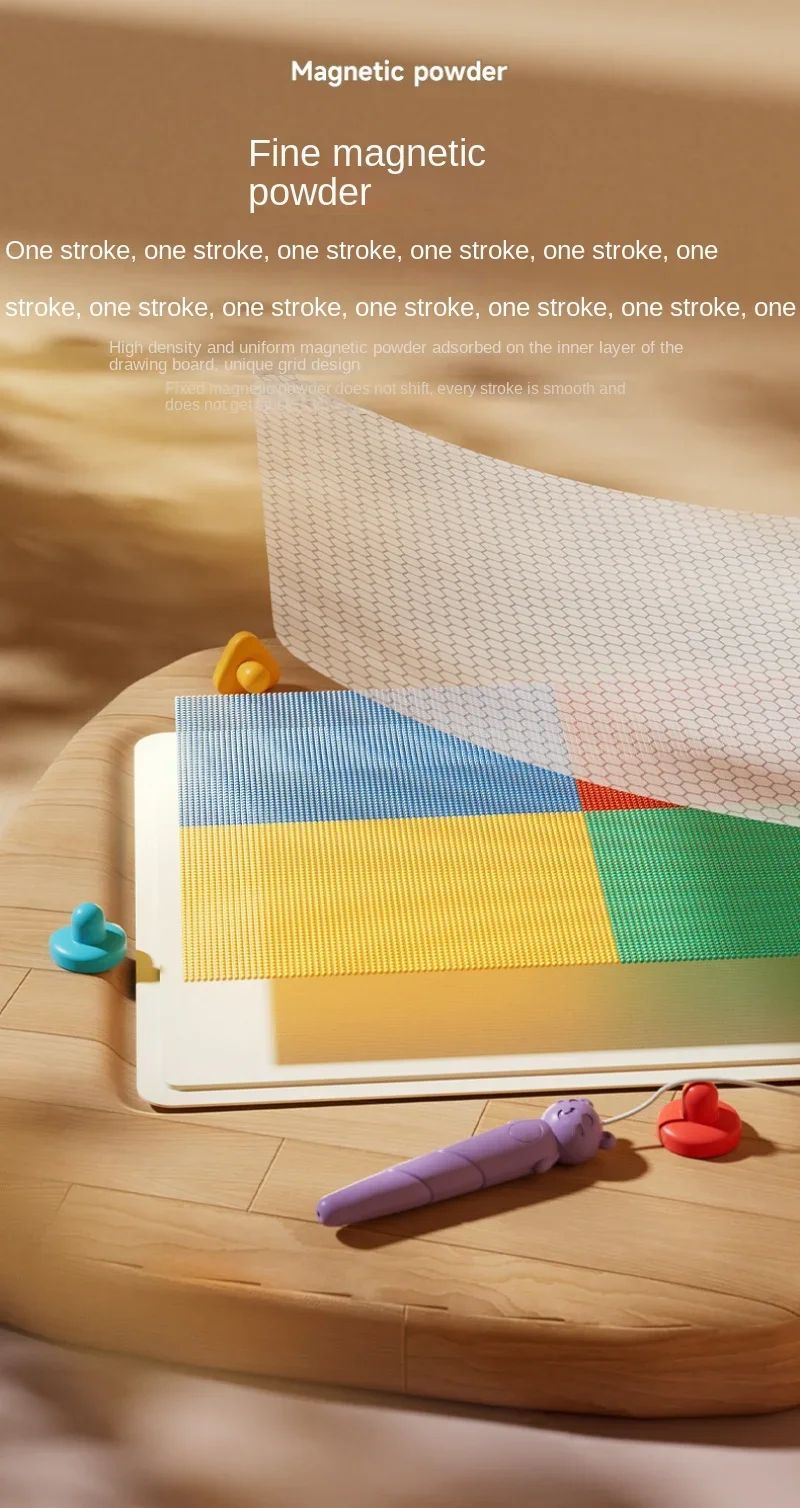 Magnetic Drawing Board for Kids – Colorful Doodle Sketch Pad with Stamps (Montessori Toy) - Image 15