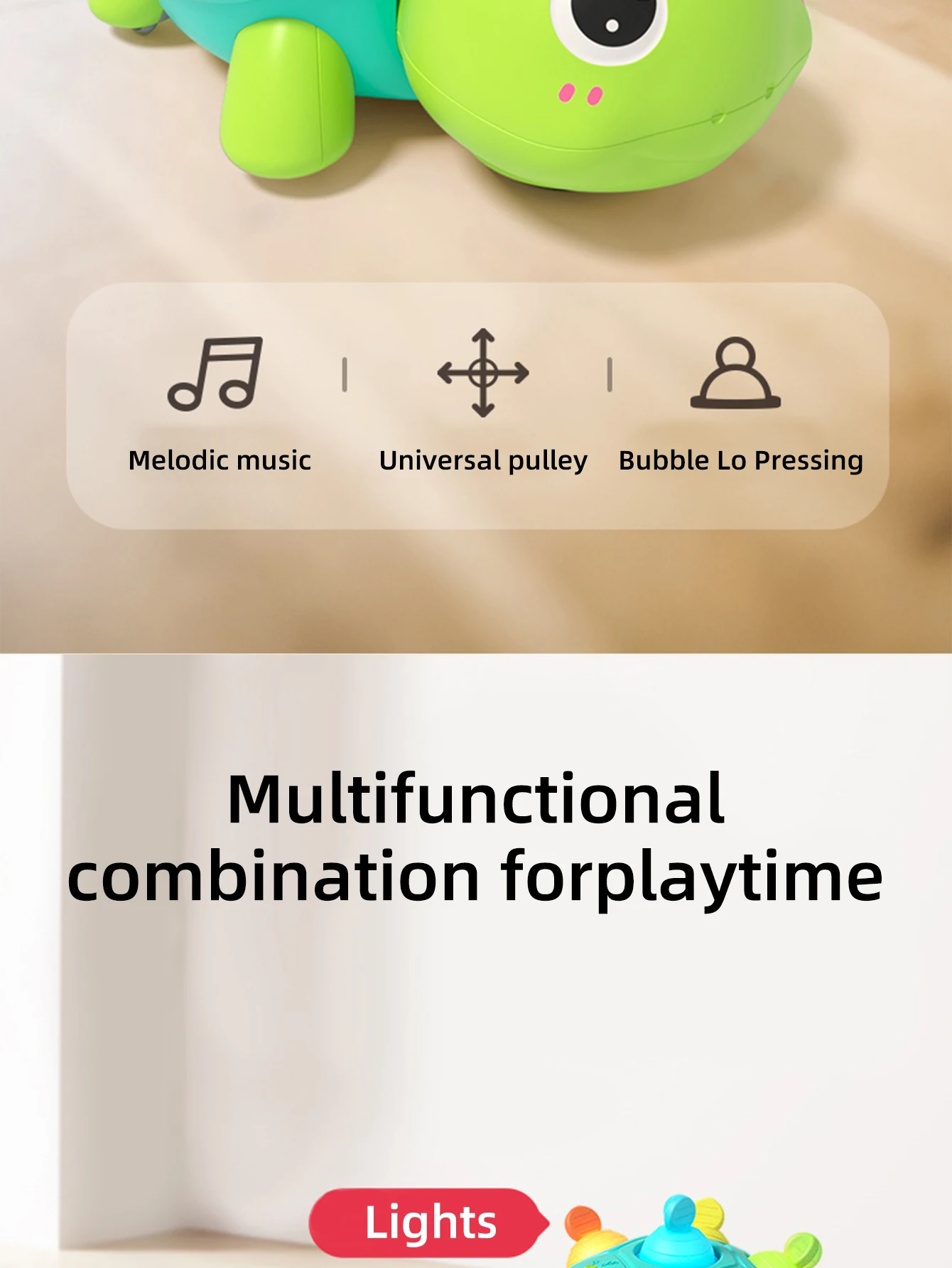 Interactive Crawling Turtle Toy – Musical Moving Animal for Infant Development (6-12 Months) - Image 9