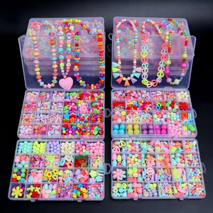 500Pcs DIY Jewelry Making Beads Kit – Creative Bracelet & Necklace Crafts for Girls