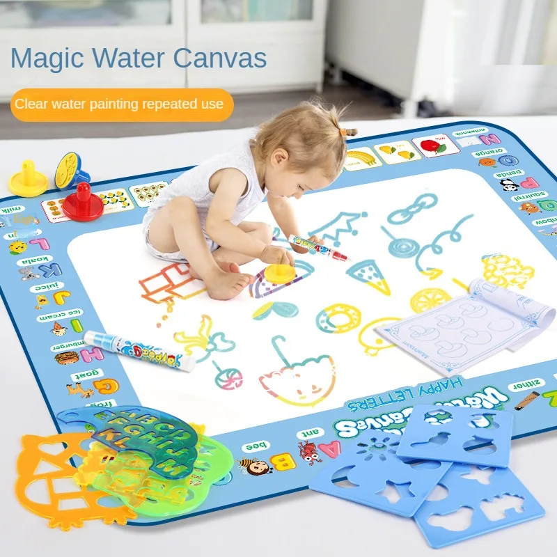 Magic Water Drawing Mat – Large Reusable Doodle Board with Pens (Mess-Free Educational Toy) - Image 2