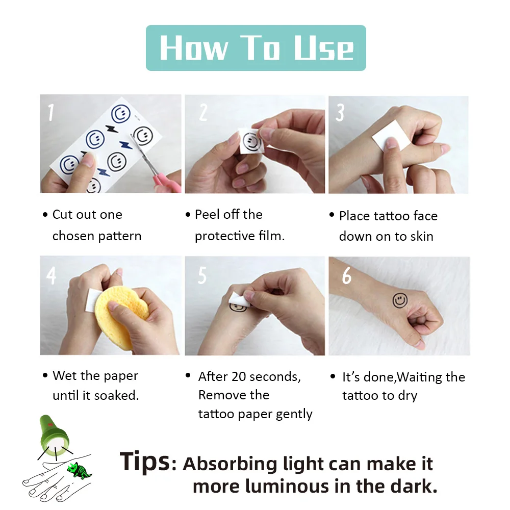 10 Sheets Glow in The Dark Dinosaur Temporary Tattoos – Party Favors & Kids Gifts - Image 12