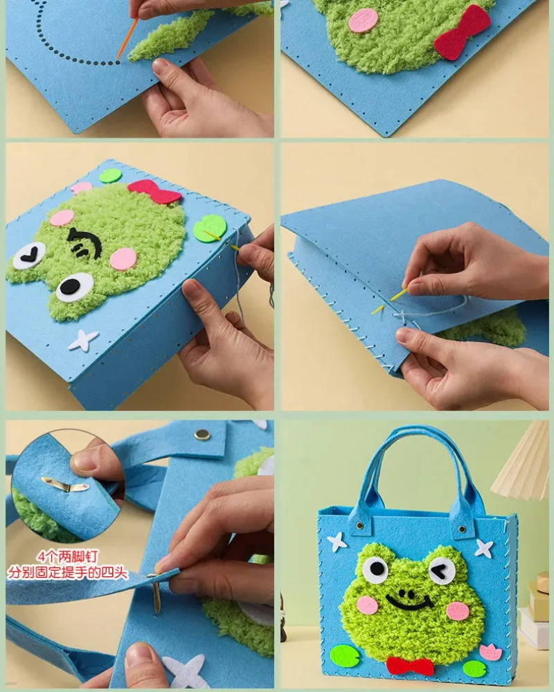 DIY Felt Sewing Handbag Kit – Cute Animal Craft Set for Girls (Beginner Sewing) - Image 14