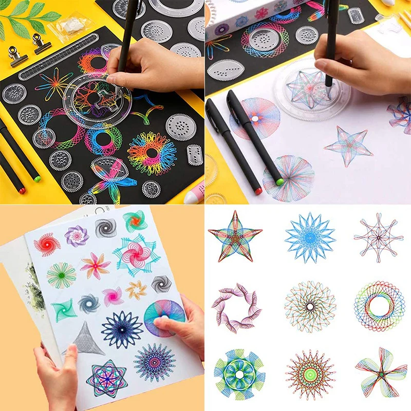 Geometric Spirograph Drawing Kit – Creative Gear Wheel Art Set for Kids - Image 23