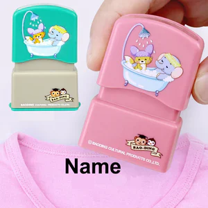 Personalized Waterproof Name Stamp for Kids Clothing & School Supplies – Custom Cartoon Label