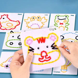 Montessori Lacing Toys for Toddlers – Cartoon Animal Sewing Kit & Fine Motor Skill Activity