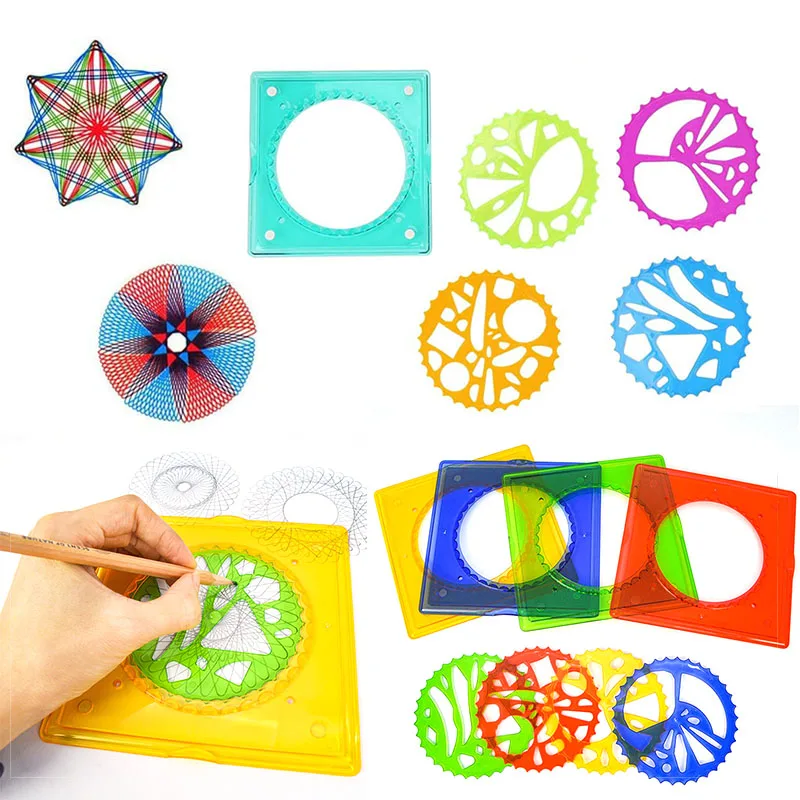 Geometric Spirograph Drawing Kit – Creative Gear Wheel Art Set for Kids