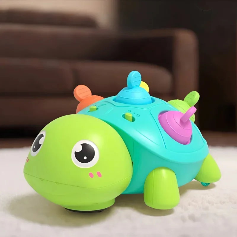 Interactive Crawling Turtle Toy – Musical Moving Animal for Infant Development (6-12 Months) - Image 4