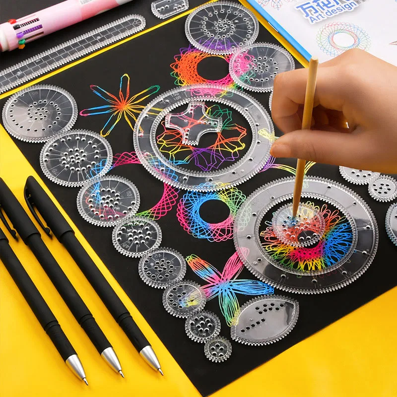 Geometric Spirograph Drawing Kit – Creative Gear Wheel Art Set for Kids - Image 13