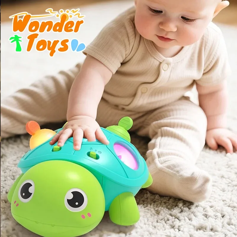 Interactive Crawling Turtle Toy – Musical Moving Animal for Infant Development (6-12 Months) - Image 2