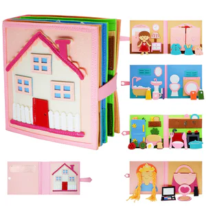 Montessori Quiet Books for Toddlers, Soft Activity Busy Book,Felt Cloth Book,Sensory Travel Toy with Learning Activities