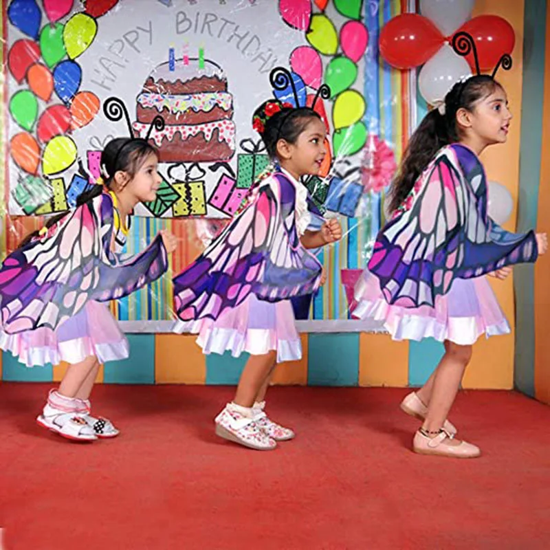 Girls Children Butterfly Wings Tutu Skirt Mask School Performance Dance Party Dress Up Girl Halloween Costume 2 -8 yeas - Image 17