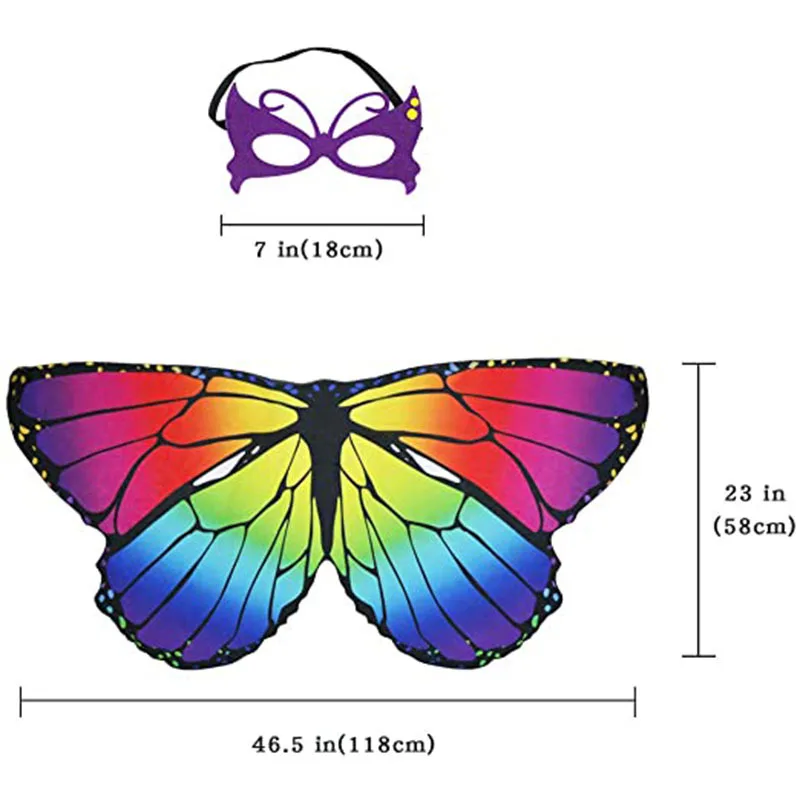 Girls Children Butterfly Wings Tutu Skirt Mask School Performance Dance Party Dress Up Girl Halloween Costume 2 -8 yeas - Image 15