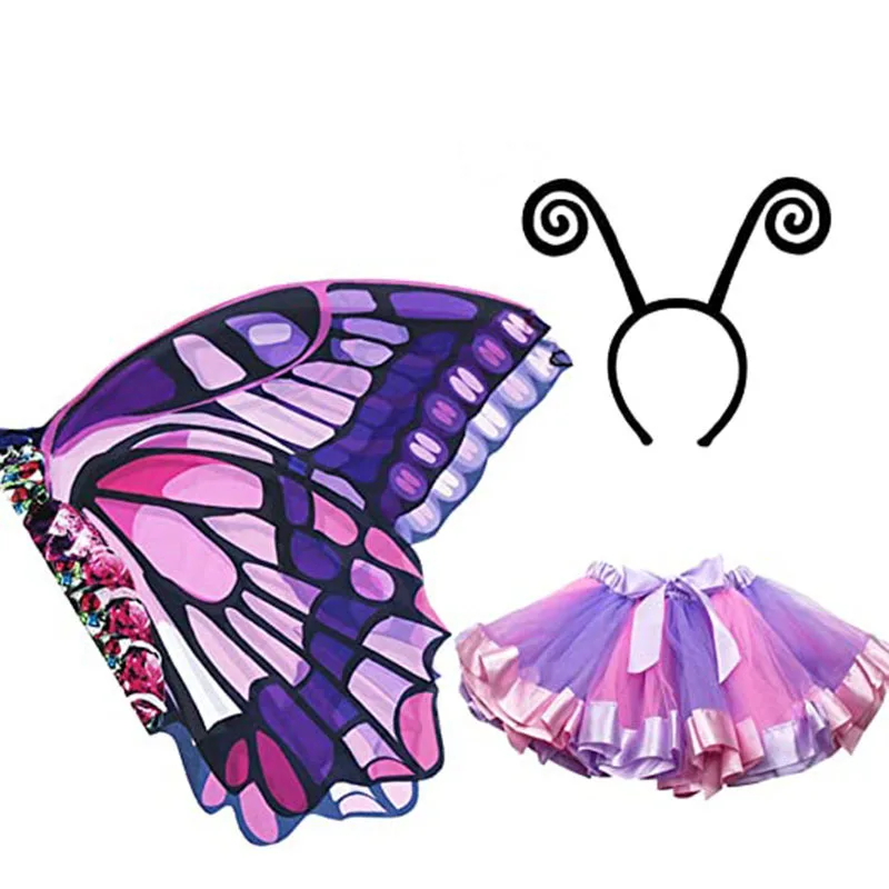 Girls Children Butterfly Wings Tutu Skirt Mask School Performance Dance Party Dress Up Girl Halloween Costume 2 -8 yeas - Image 19