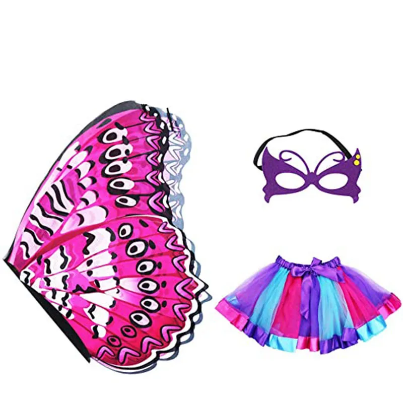 Girls Children Butterfly Wings Tutu Skirt Mask School Performance Dance Party Dress Up Girl Halloween Costume 2 -8 yeas - Image 20