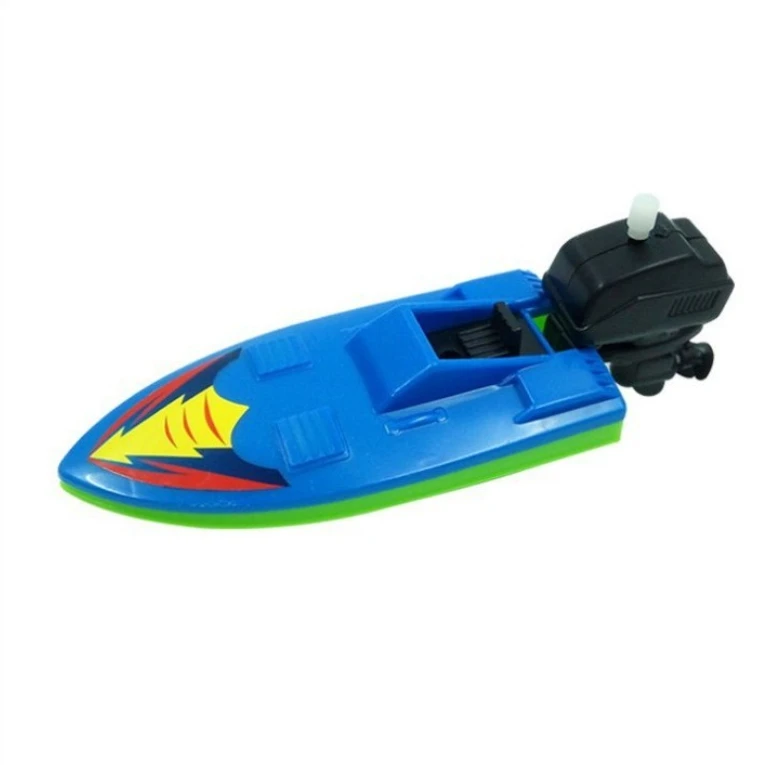 WindUp Speed Boat Toy Floating Bath Shower Companion Kids Water Play Activity Classic Clockwork Toy Boys Birthday Gift - Image 2
