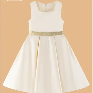 Girl Luxury Beige Dress Children Parties Stage Performances Party Wedding Celebration Costume Size 110-170
