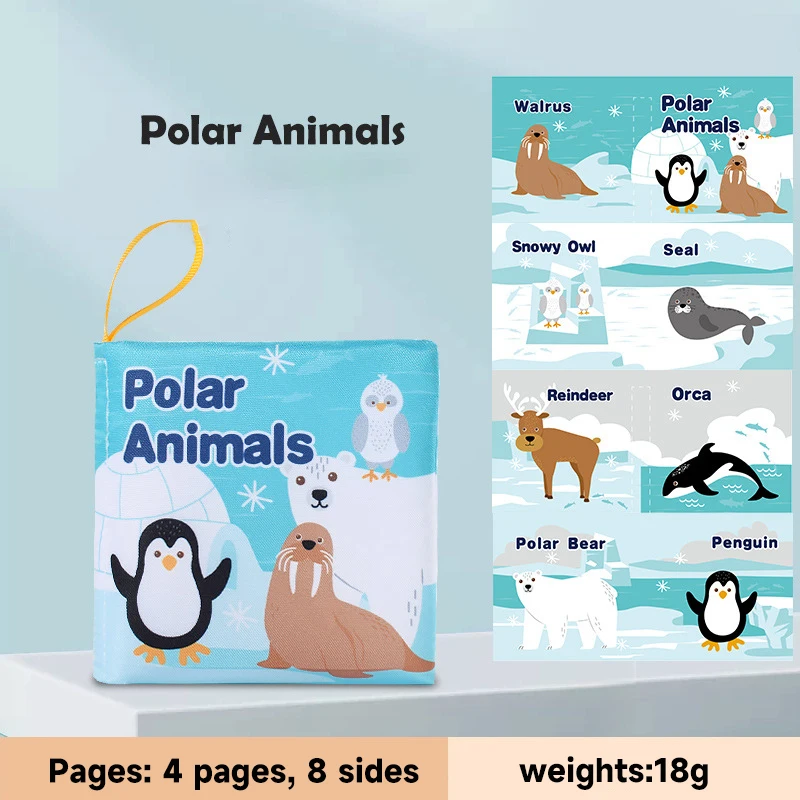 Baby Soft Cloth Book Enlightenment Early Educational Toys Newborns 0-12 Months Cloth Books Cognitive Animal Numbers Sensory Toys - Image 7