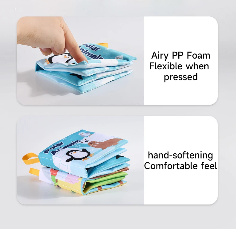 Baby Soft Cloth Book Enlightenment Early Educational Toys Newborns 0-12 Months Cloth Books Cognitive Animal Numbers Sensory Toys - Image 20