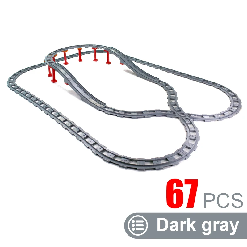 Kids Train Track Accessories Large Building Blocks DIY Railway Toys Big Blocks Compatible Duploed STEM Educational Gift Toddlers - Image 5