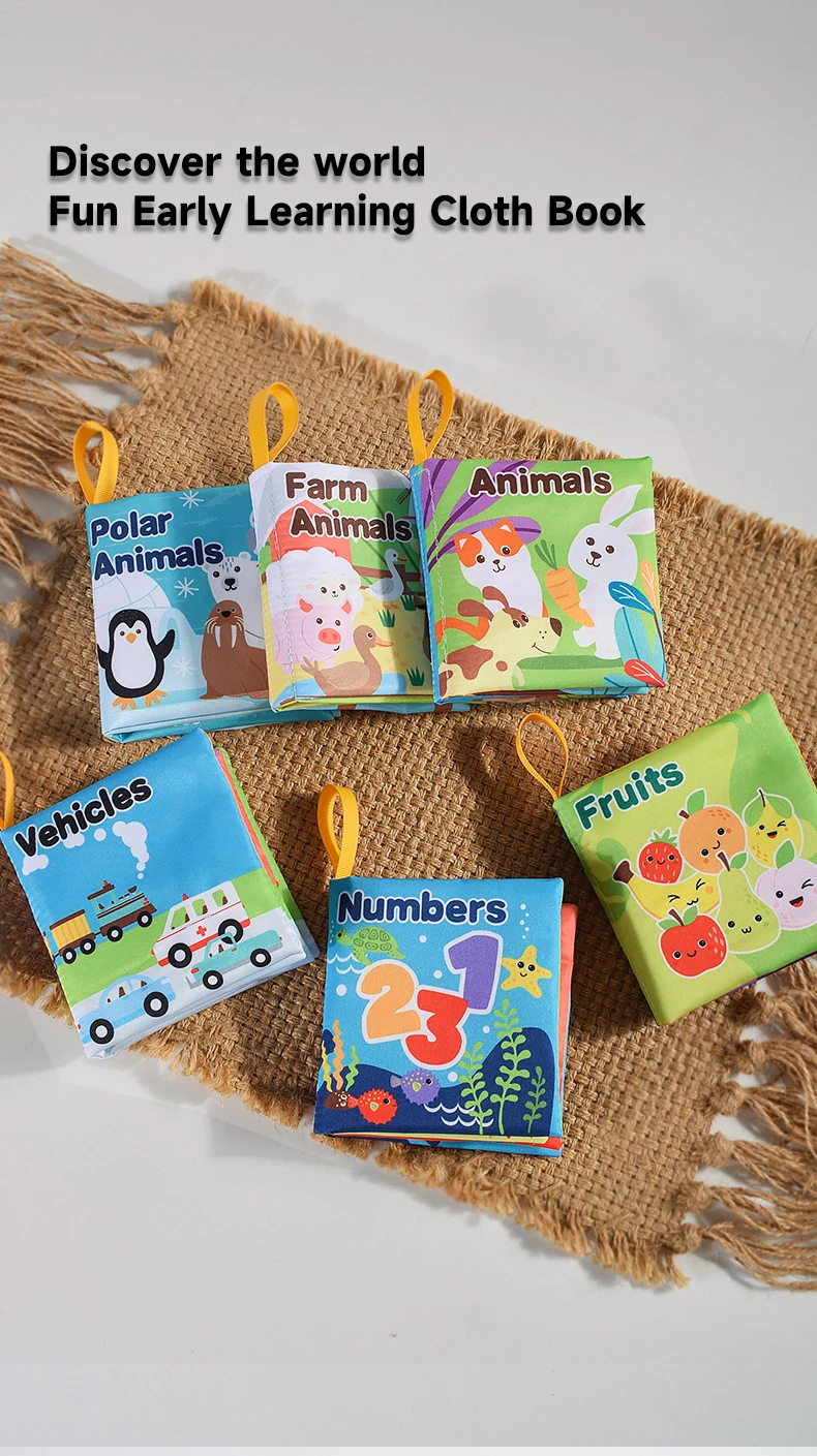 Baby Soft Cloth Book Enlightenment Early Educational Toys Newborns 0-12 Months Cloth Books Cognitive Animal Numbers Sensory Toys - Image 13